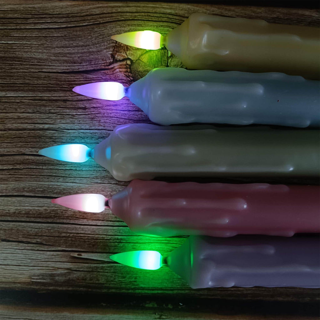 6.3 Inch Color LED Candles, Tears Flameless Candles, Battery Powered with Remote Control, Mother's Day Gifts, Home Decoration