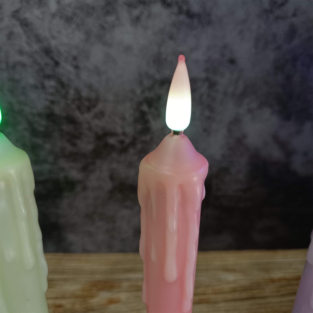 6.3 Inch Color LED Candles, Tears Flameless Candles, Battery Powered with Remote Control, Mother's Day Gifts, Home Decoration