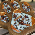 Paw Print Soy Candle: Handmade Dough Bowl Candle with Wooden Wick