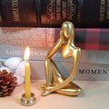 Resin Thinker Sculpture: Abstract Meditation Ornament, Home Decor