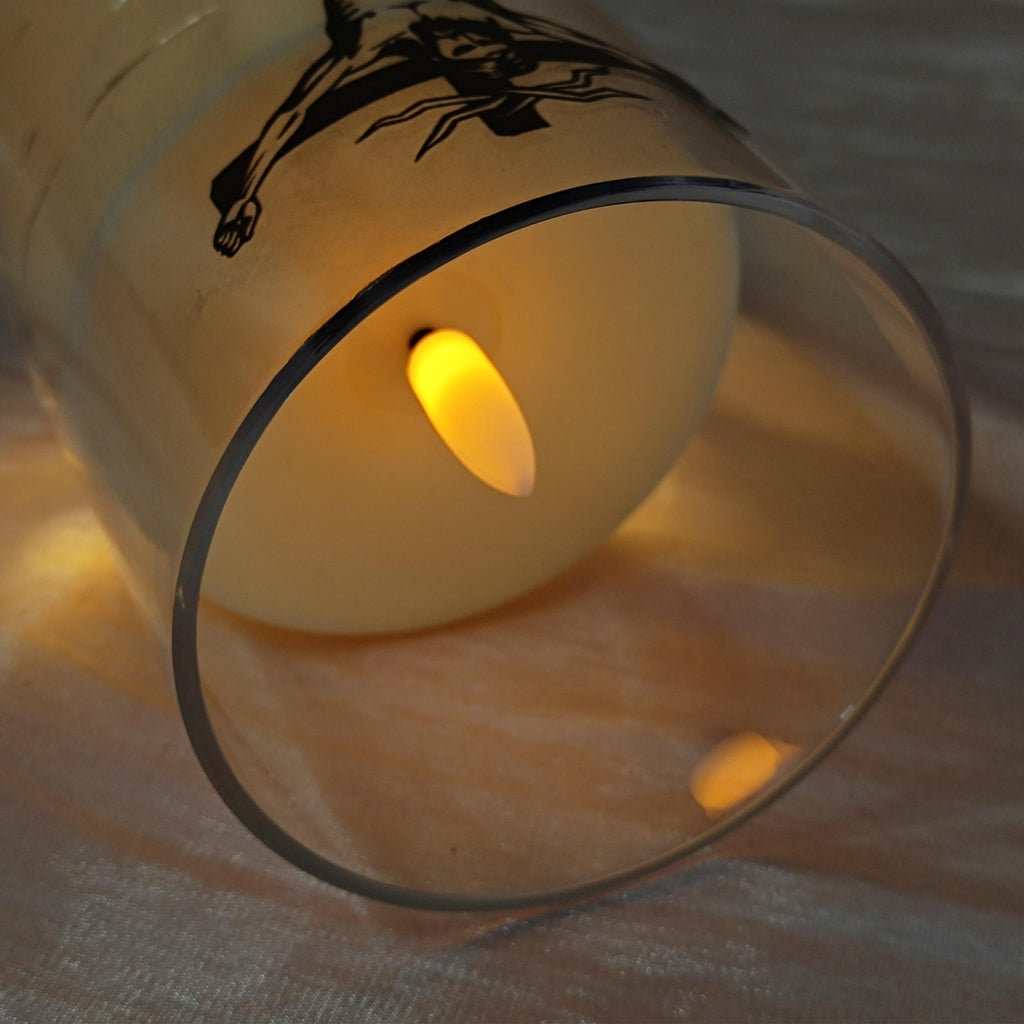 Christian Flameless LED Candle: 6" Votive with Remote & Timer