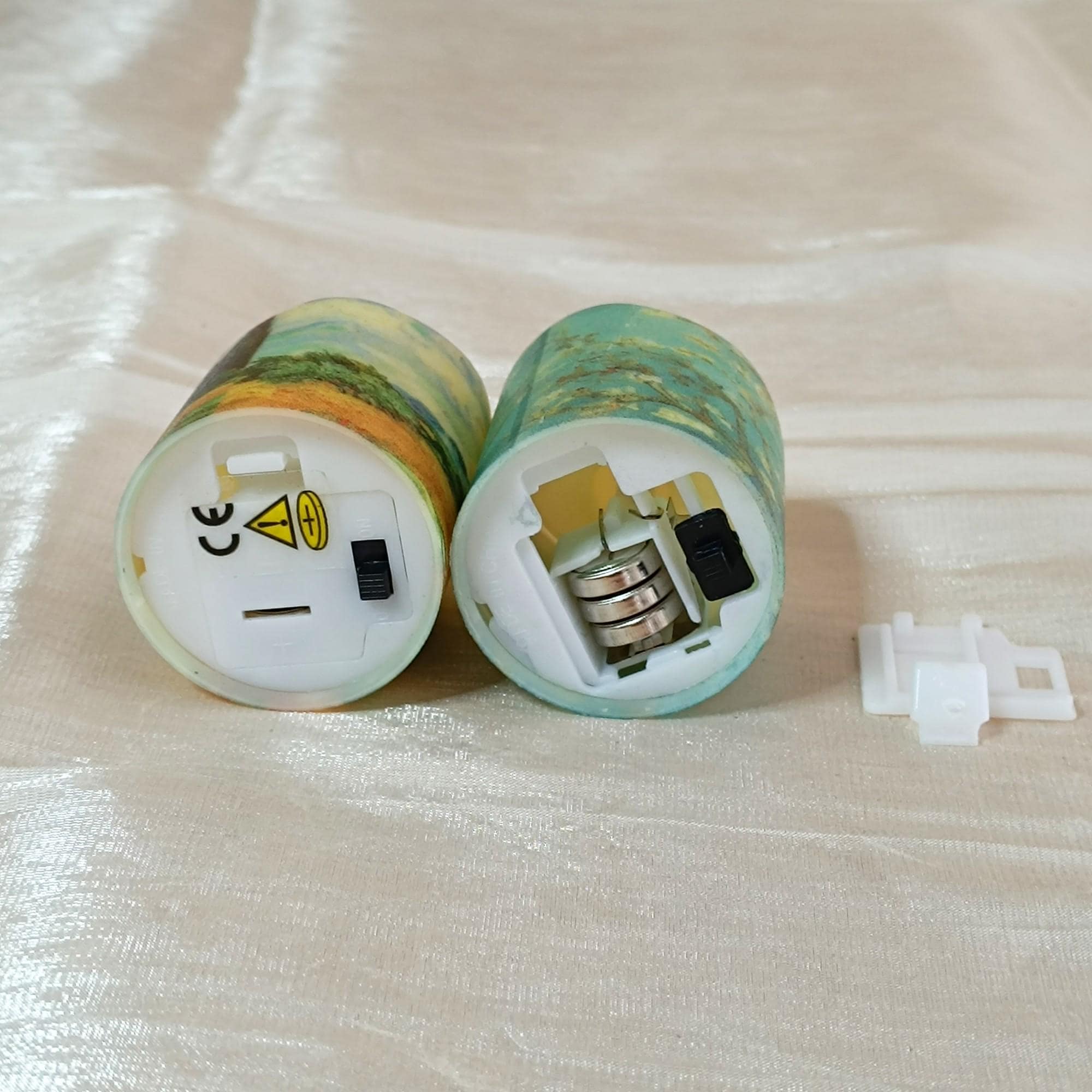 Van Gogh Painting LED Tea Lights,Set of 12 or 24,Flameless Candles, 6 Famous Artworks, Personalized original gift