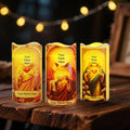 Custom Saint Flameless LED Candle: Prayer Votive with Remote & Timer