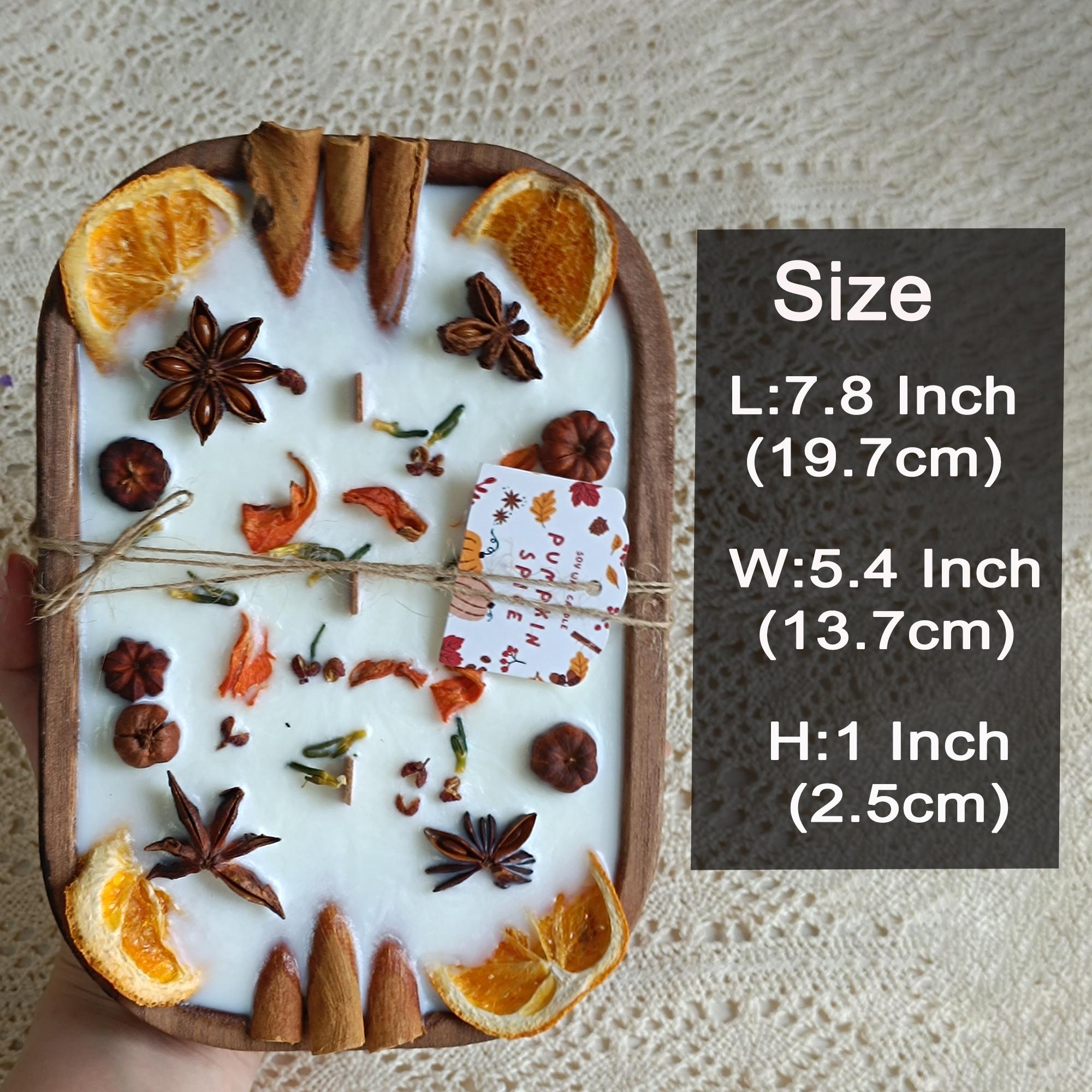 Christmas Gift Spiced Orange Cinnamon Dough Bowl Candle, 3 Wood Wick Handmade Scent Candle Fall Home Decor,  Housewarming