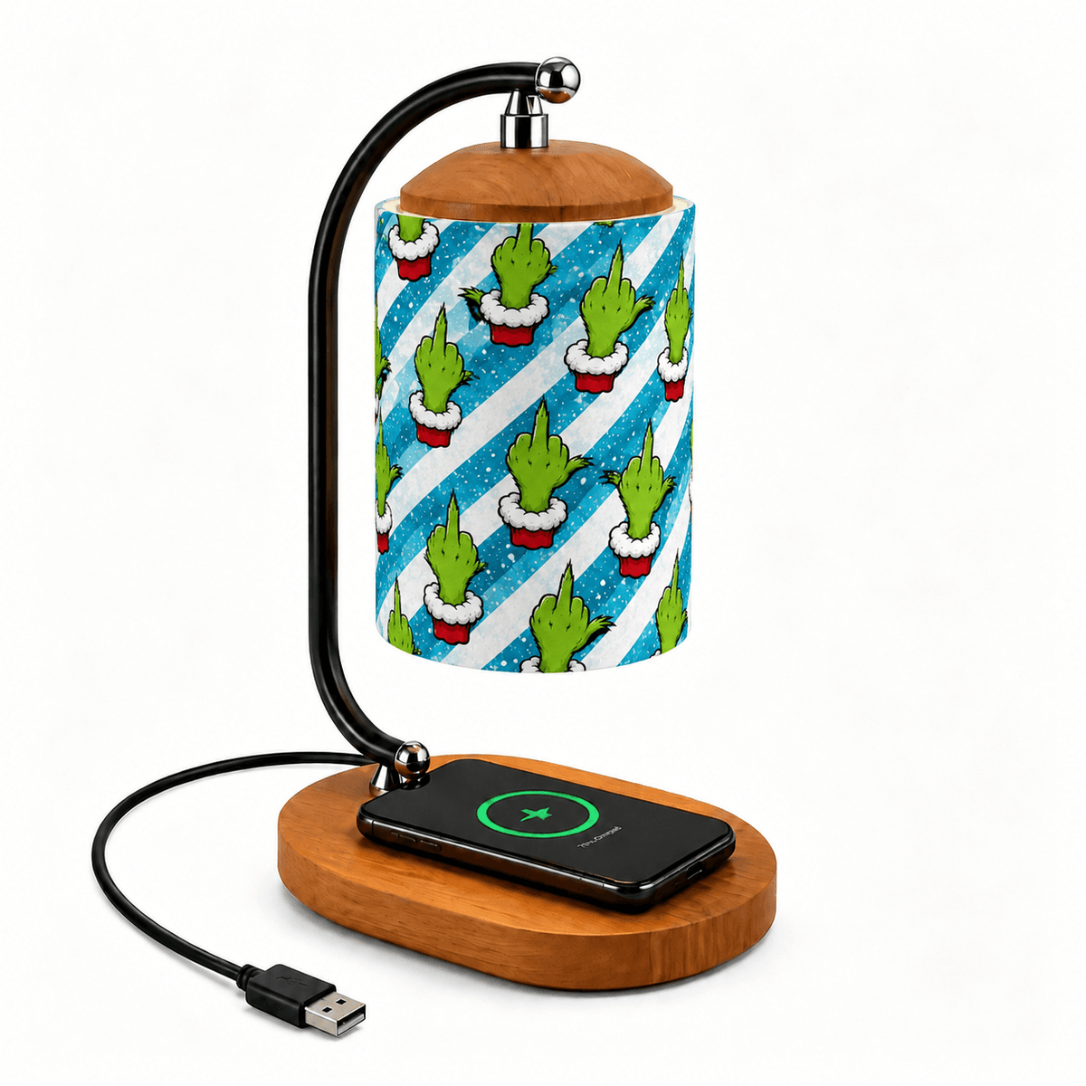 Fun Finger Art PLA Table Lamp 🖐️ Touch Control 5 Colors Lamp, Magnetic Charging Playful Hand Gesture Desk Lamp