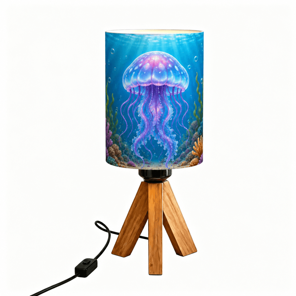 Ocean Shark Tripod PLA Eco‑Friendly Dimmable Table Lamp🌊 3‑Button Control Bedside Lamp, Marine Animal Home Decor Gift