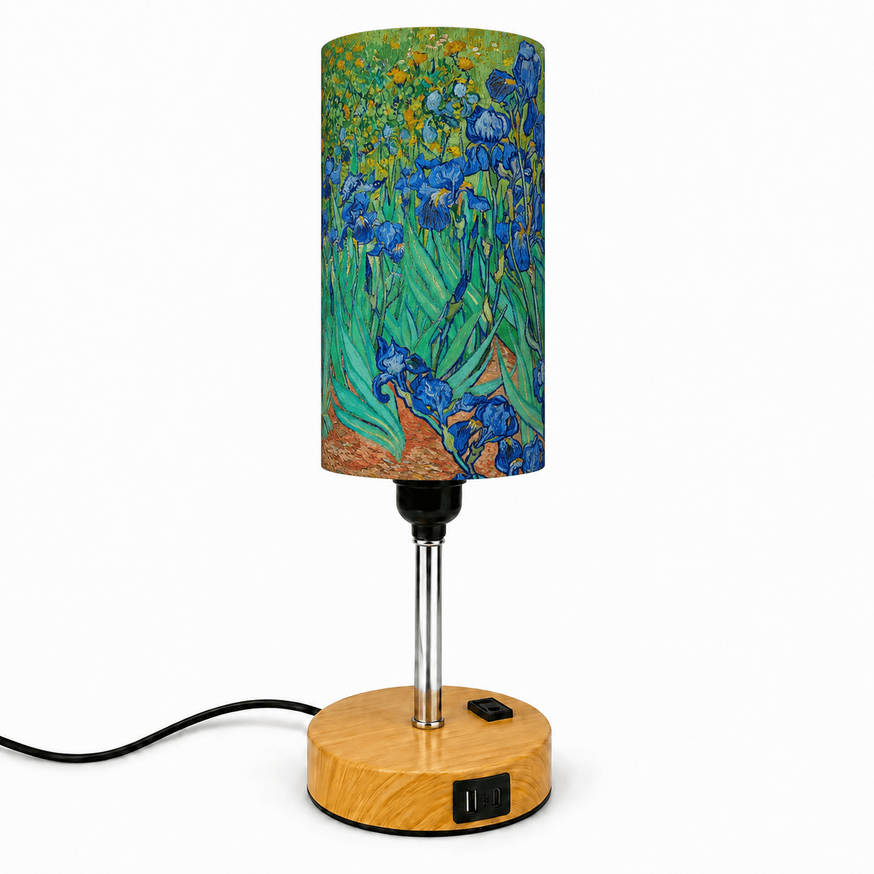 Van Gogh Sunflowers PLA Eco‑Friendly Touch Control Table Lamp🎨 3‑Color Dimmable Multi‑Function Bedside Lamp, Classic Art Home Decor Gift