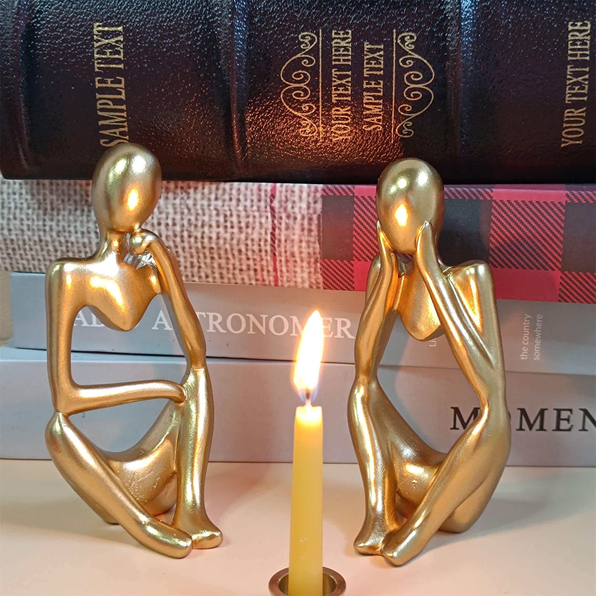 Resin Thinker Sculpture: Abstract Meditation Ornament, Home Decor