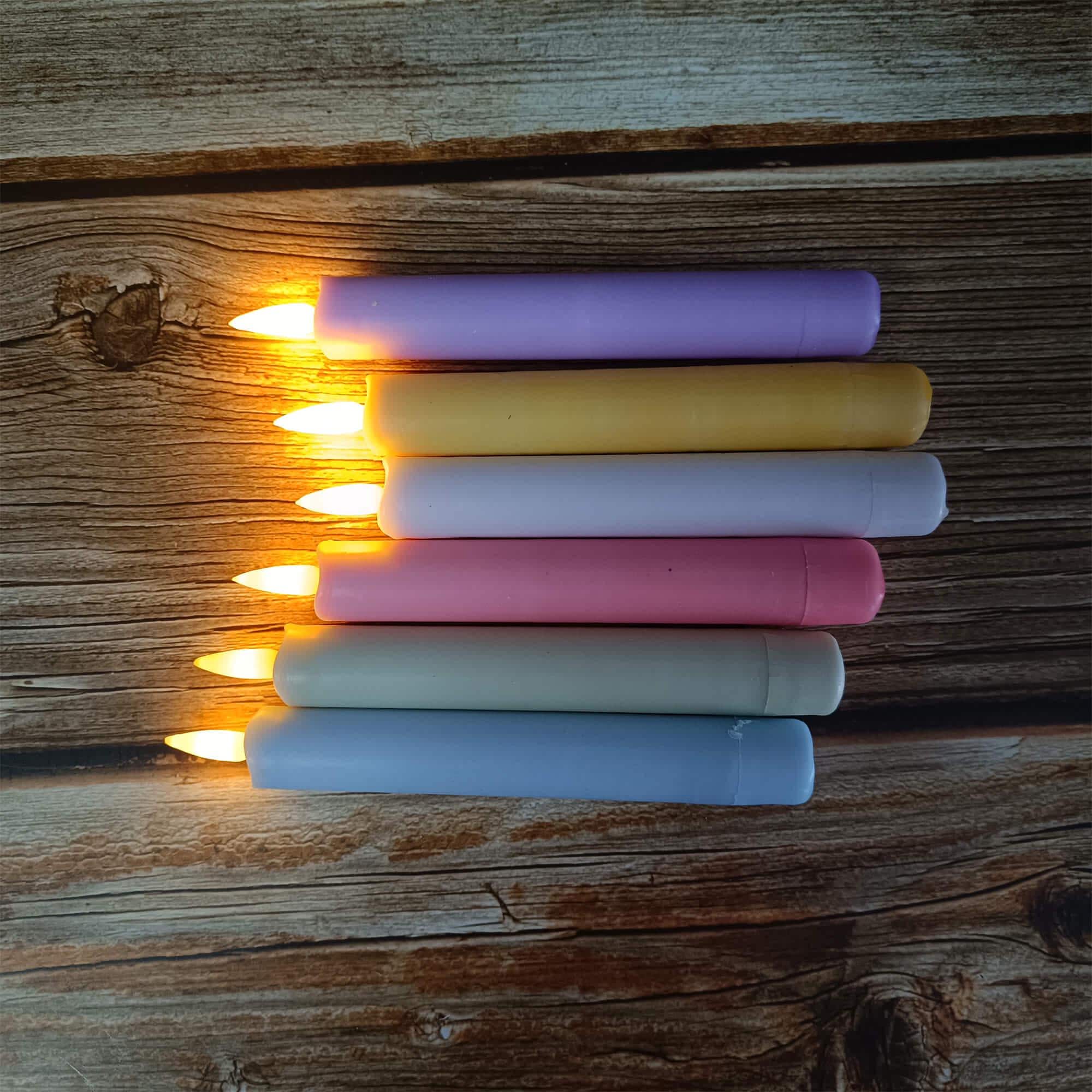 6.3 Inch Color LED Candles, Flameless Candles, Dinner Candles, Battery Powered with Timer, Mother's Day Gift