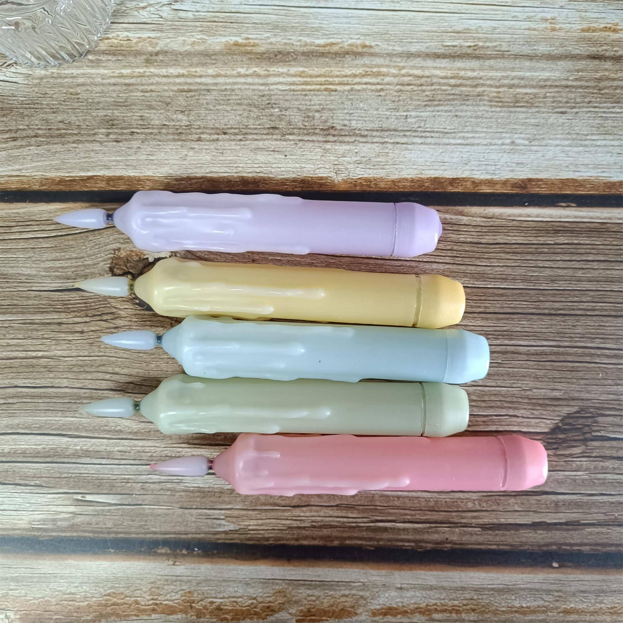 6.3 Inch Color LED Candles, Tears Flameless Candles, Battery Powered with Remote Control, Mother's Day Gifts, Home Decoration