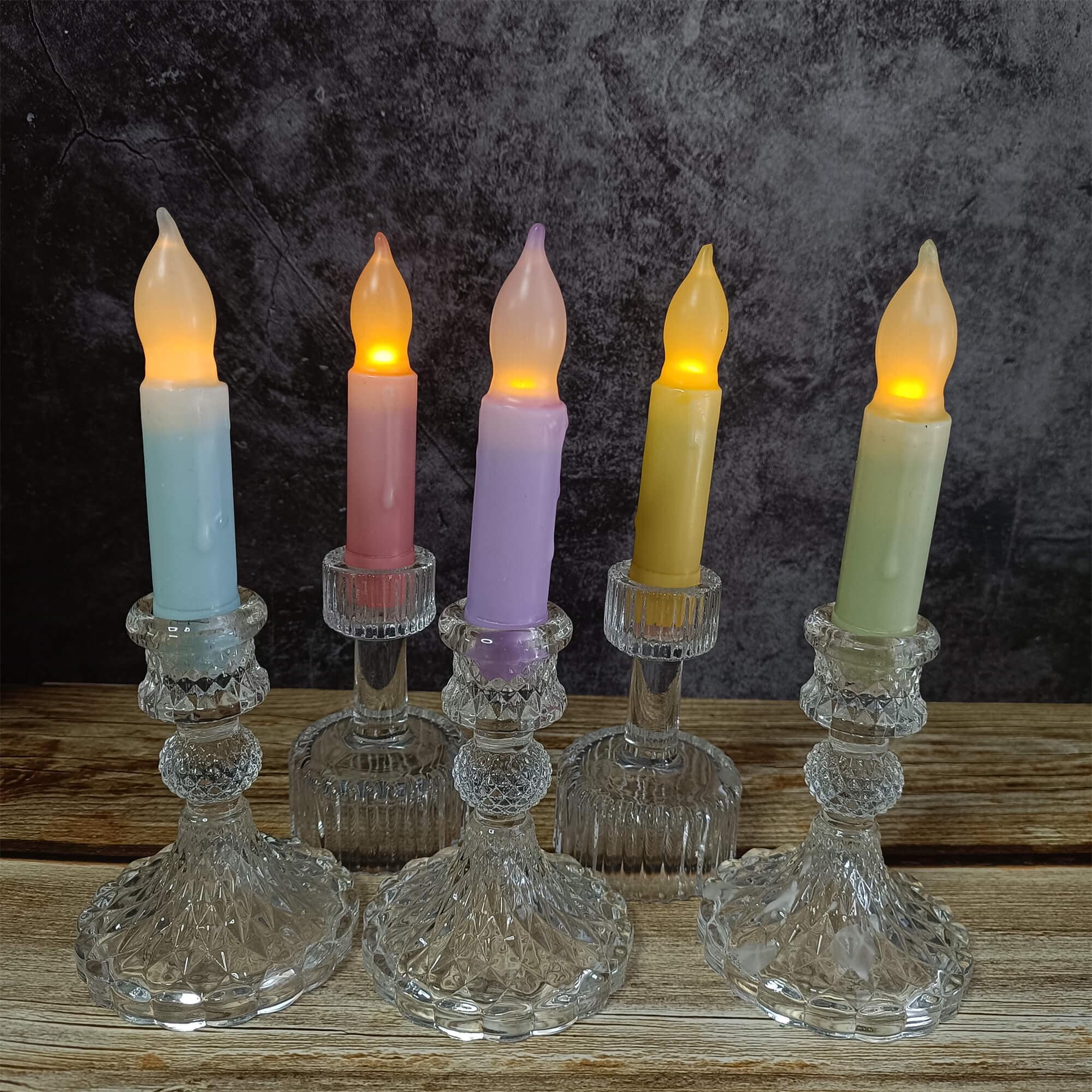 4.5 Inch Color LED Candles, Short Flameless Candles, Cute Decorative Candles, Mother's Day Gift