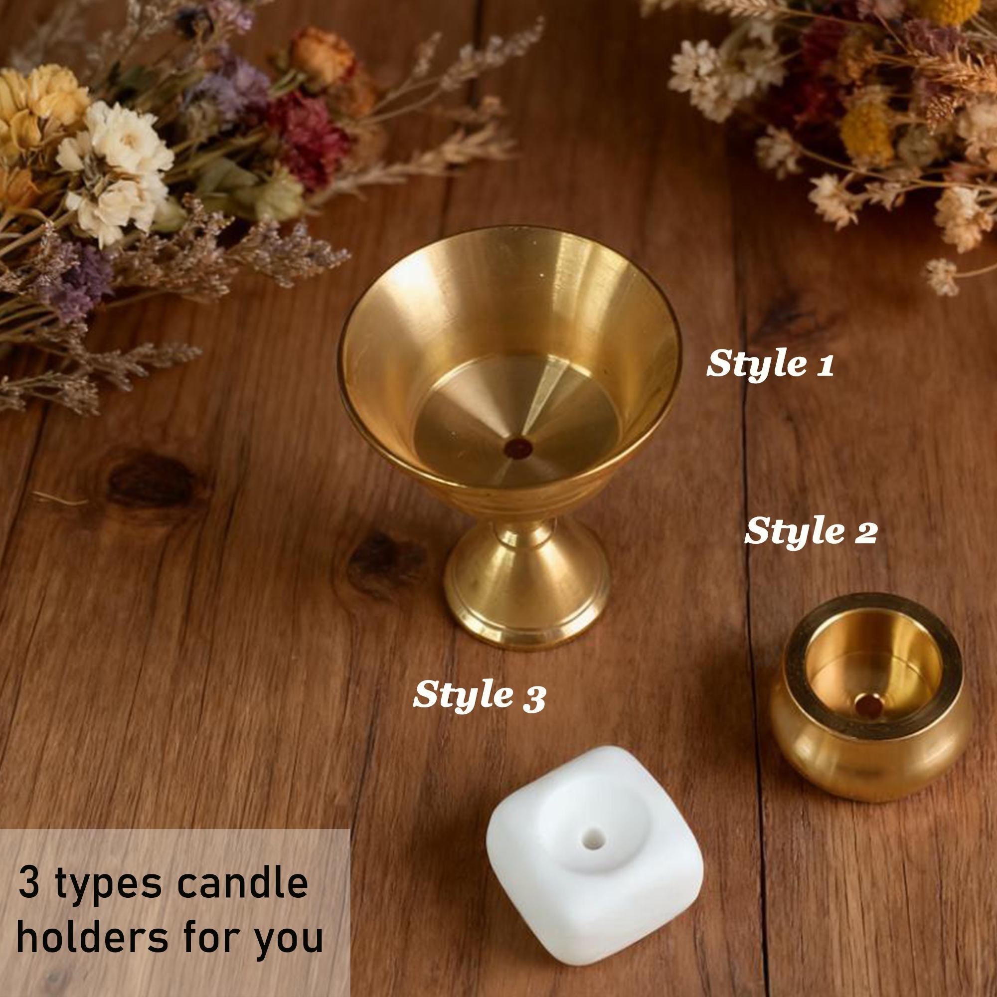 Ritual/Chime/Spell/Candles, Multi Color Beeswax Taper Candles, 2.5" Hand-Dipped Meditation Prayers Candles with Holder, 35pcs
