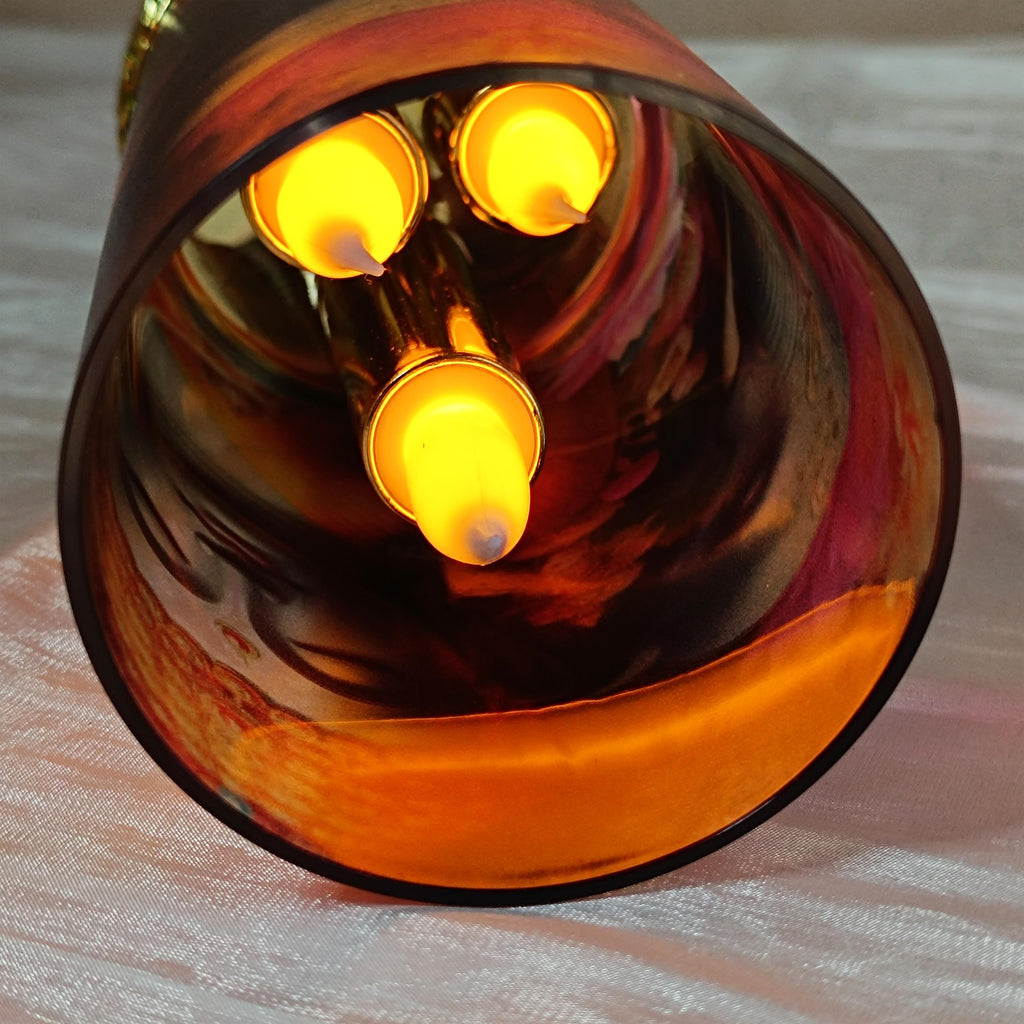 Buddha Flameless Candle Set: LED Taper Candles with Remote