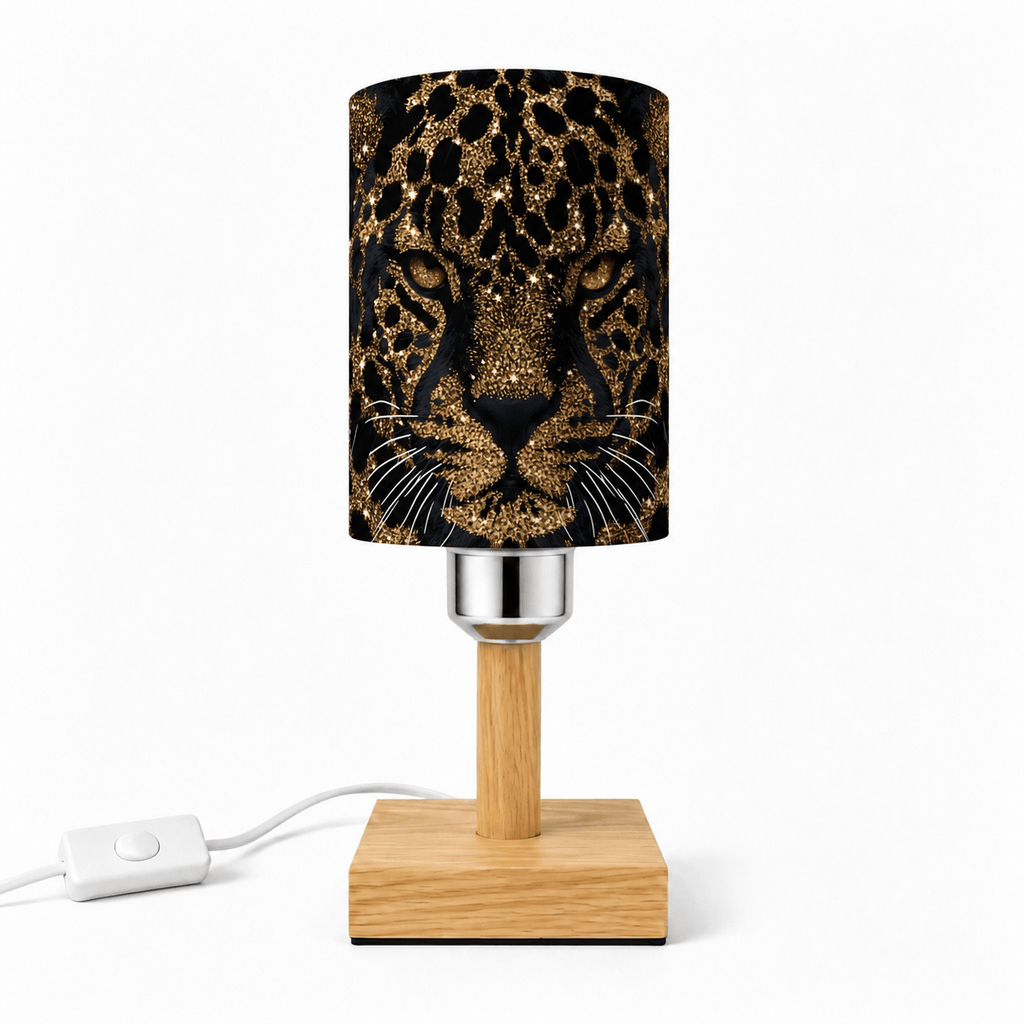Leopard Heart PLA Eco‑Friendly Dimmable Table Lamp💛 3‑Button Control Bedside Lamp, Glam Fashion Home Decor Gift