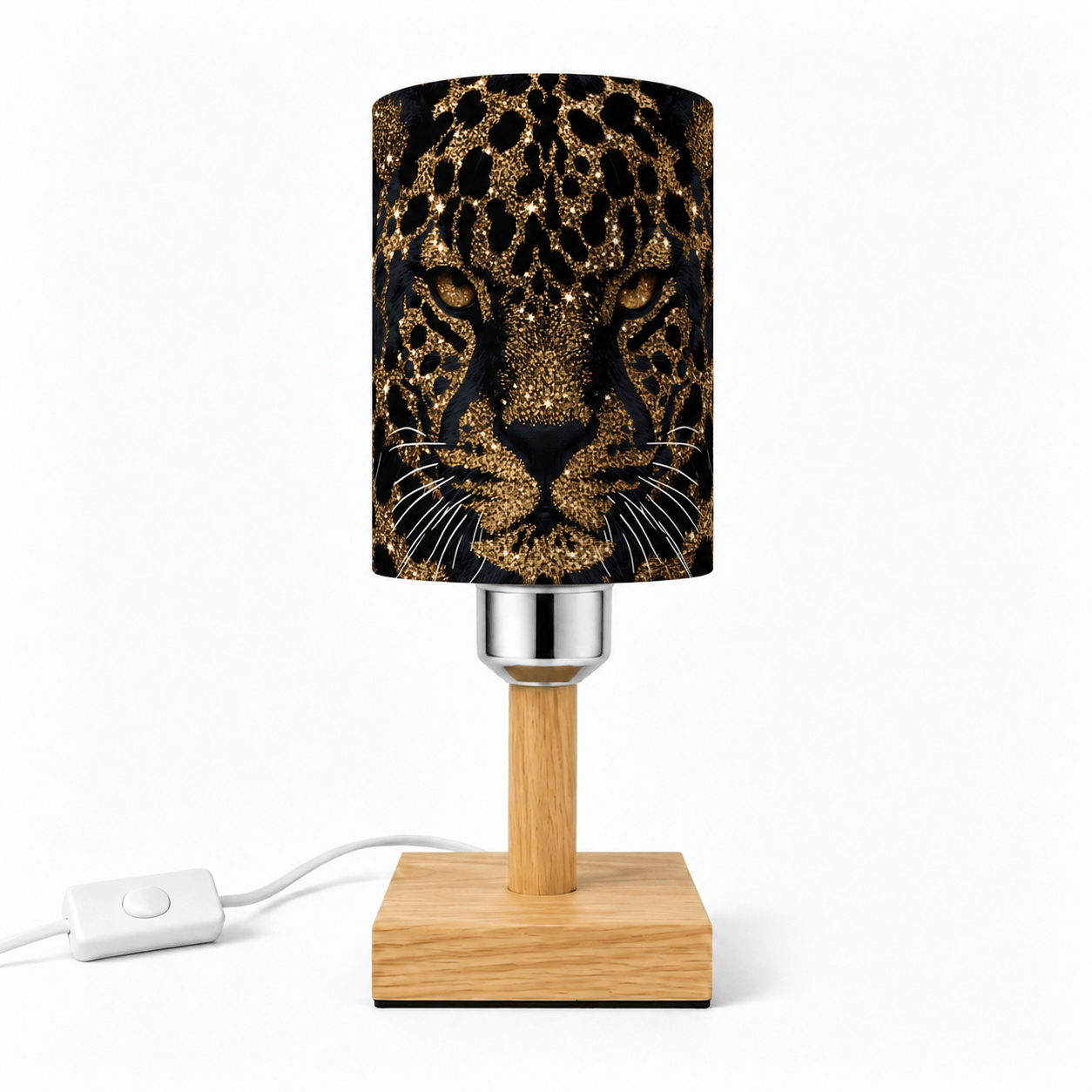 Leopard Heart PLA Eco‑Friendly Dimmable Table Lamp💛 3‑Button Control Bedside Lamp, Glam Fashion Home Decor Gift