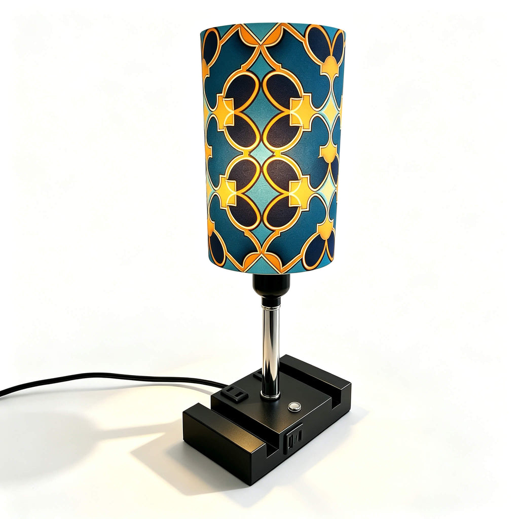 Picasso Abstract Art PLA Eco-Friendly Touch Control Table Lamp 🎨 3 Color Dimmable Multifunctional Table Lamp, Dual Phone Stand Bedside Desk Decor Gift