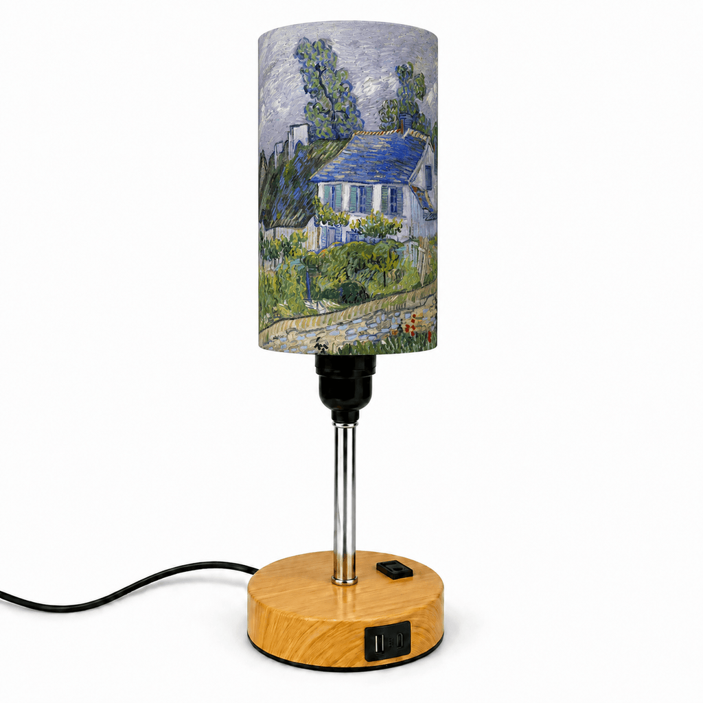 Van Gogh Sunflowers PLA Eco‑Friendly Touch Control Table Lamp🎨 3‑Color Dimmable Multi‑Function Bedside Lamp, Classic Art Home Decor Gift