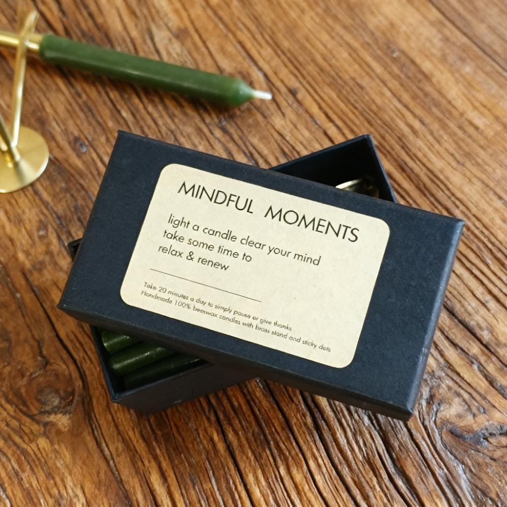 Ritual/Chime/Spell/Candles, Multi Color Beeswax Taper Candles, 2.5" Hand-Dipped Meditation Prayers Candles with Holder, 35pcs