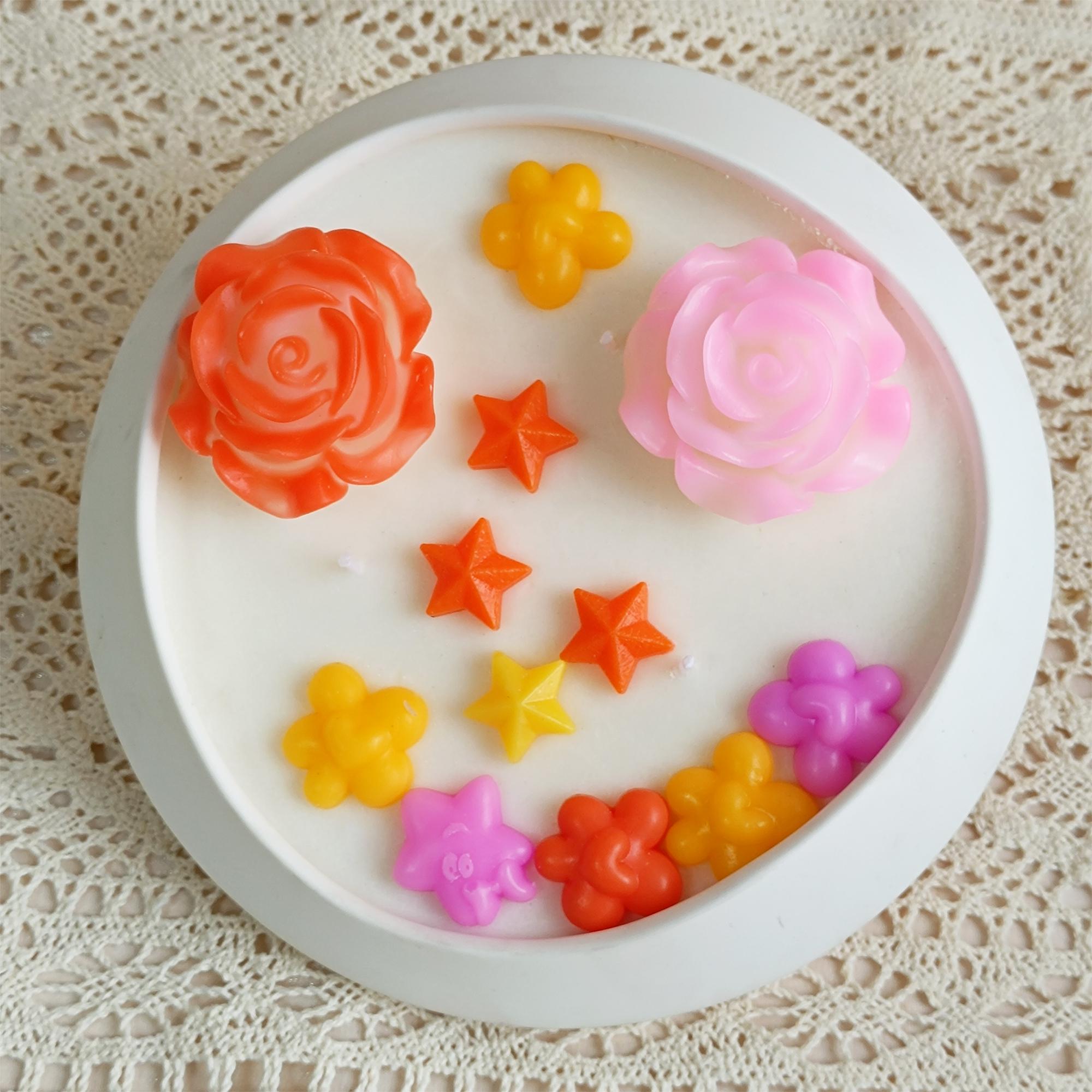 Floral Ceramics Bowl Candle: Hand-Poured Soy Wax with Dried Flowers