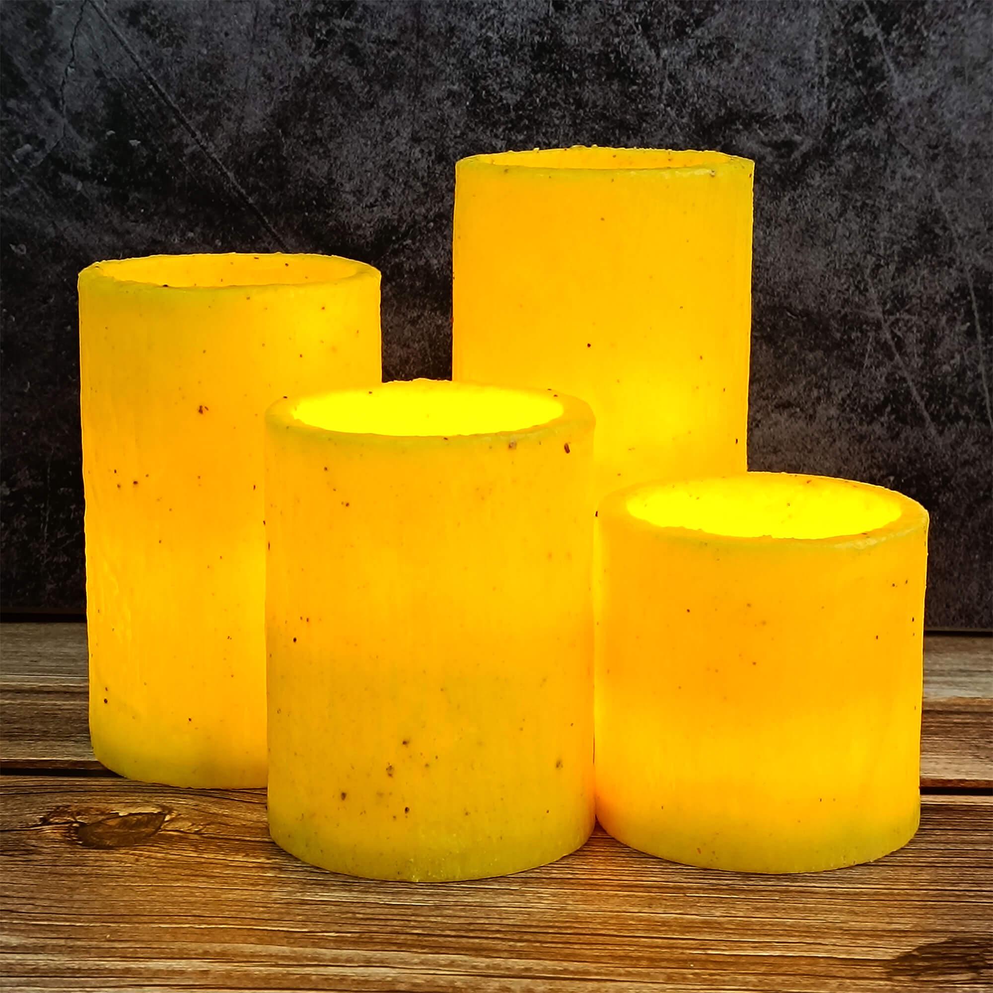 Flameless LED Pillar Candles, Realistic Flickering Effect, Battery Operated, Realistic Wax Figure Design, Home Decor, Mother's Day Gift