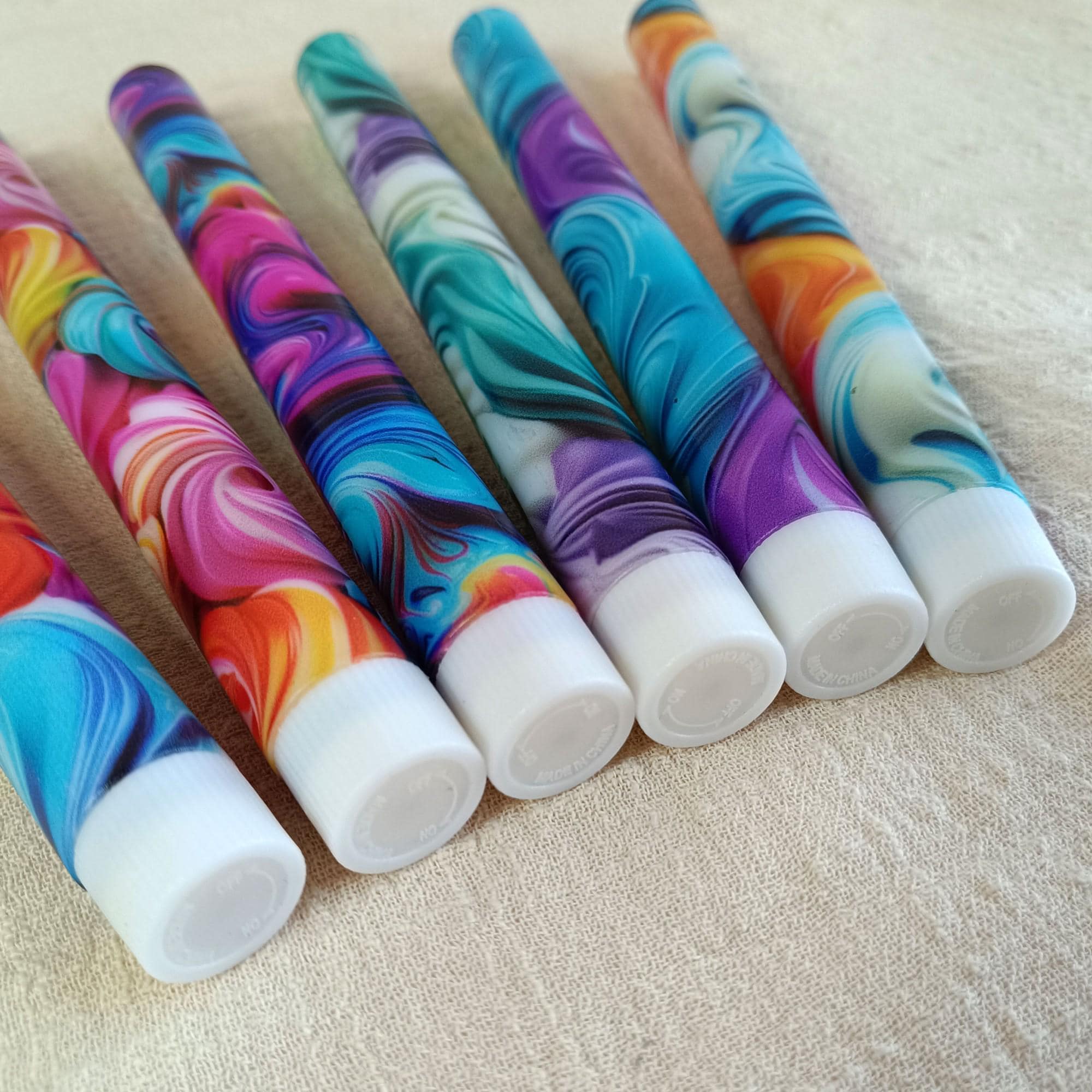 10" Marble Vein LED Taper Candles Battery Operated Flameless Unscented candles 10 Key Remote Control & Timer Dinner Home Decor