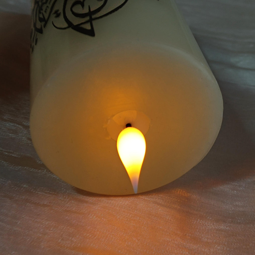 Flameless Shabbat LED Candle with Remote: Jewish Home Decor Gift