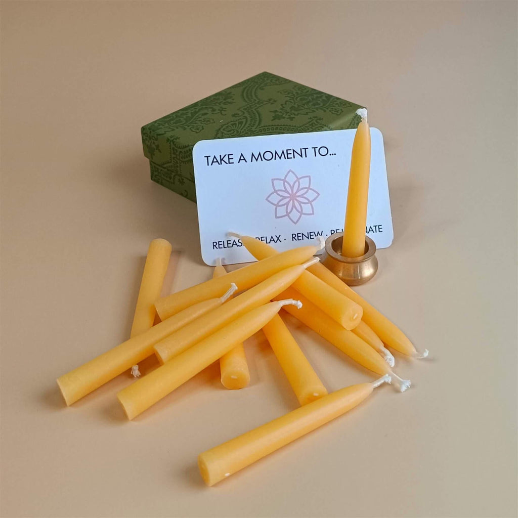 2.5 Inch Bulk Beeswax Candles, 15pcs, Meditation Candles, Church Candles, Handmade Candles, Altar Candles, Yoga Supplies, Mother's Day Gifts