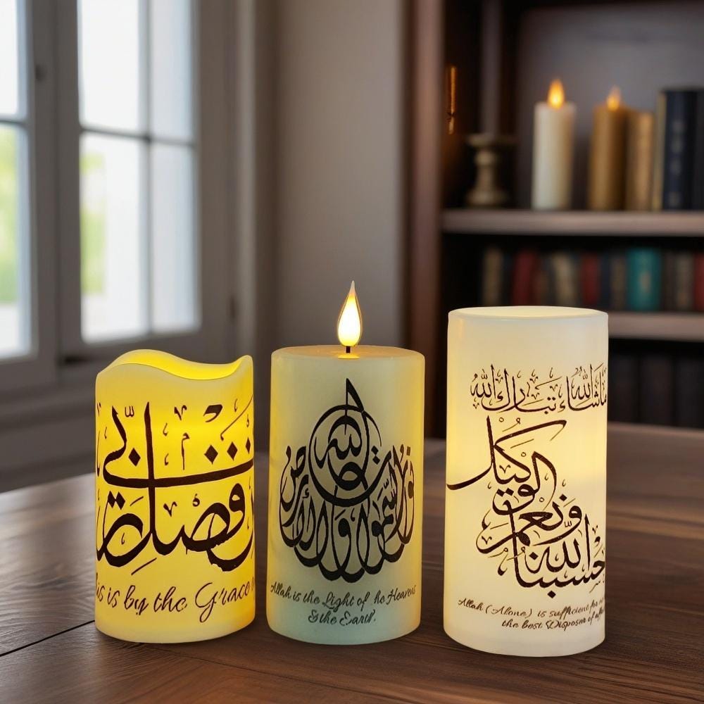 Flameless Shabbat Candle: LED Taper Candlestick with Remote & Timer
