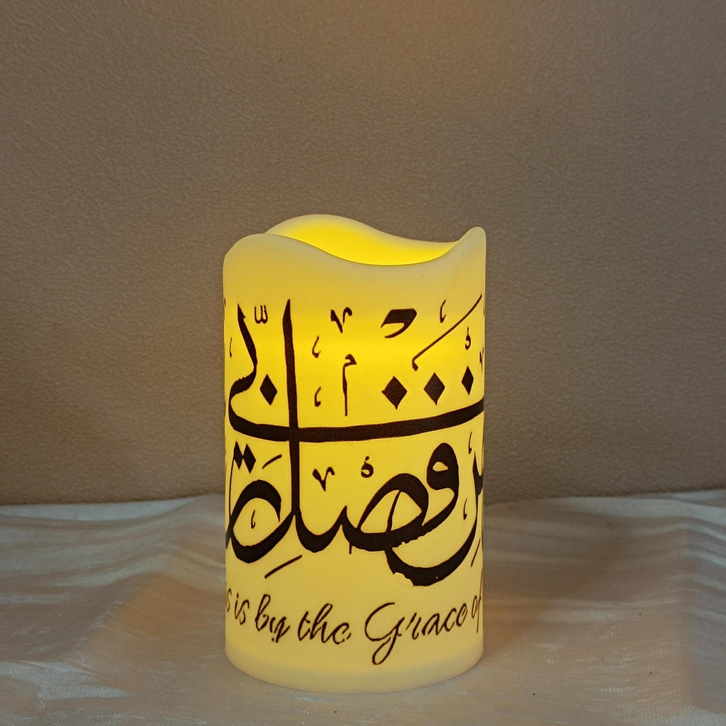 Flameless Shabbat Candle: LED Taper Candlestick with Remote & Timer