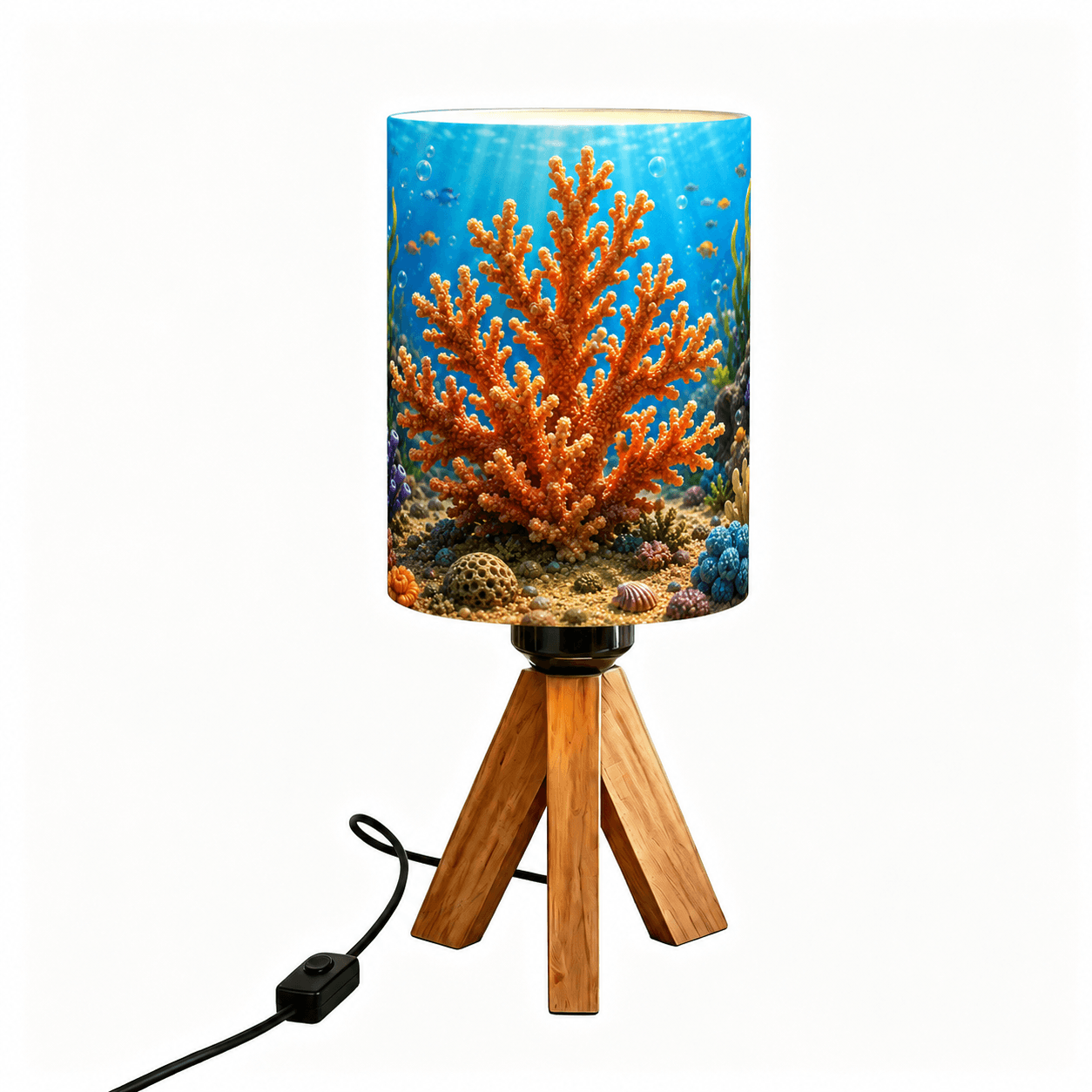 Ocean Shark Tripod PLA Eco‑Friendly Dimmable Table Lamp🌊 3‑Button Control Bedside Lamp, Marine Animal Home Decor Gift