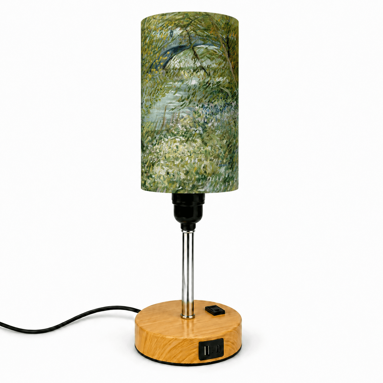 Van Gogh Sunflowers PLA Eco‑Friendly Touch Control Table Lamp🎨 3‑Color Dimmable Multi‑Function Bedside Lamp, Classic Art Home Decor Gift