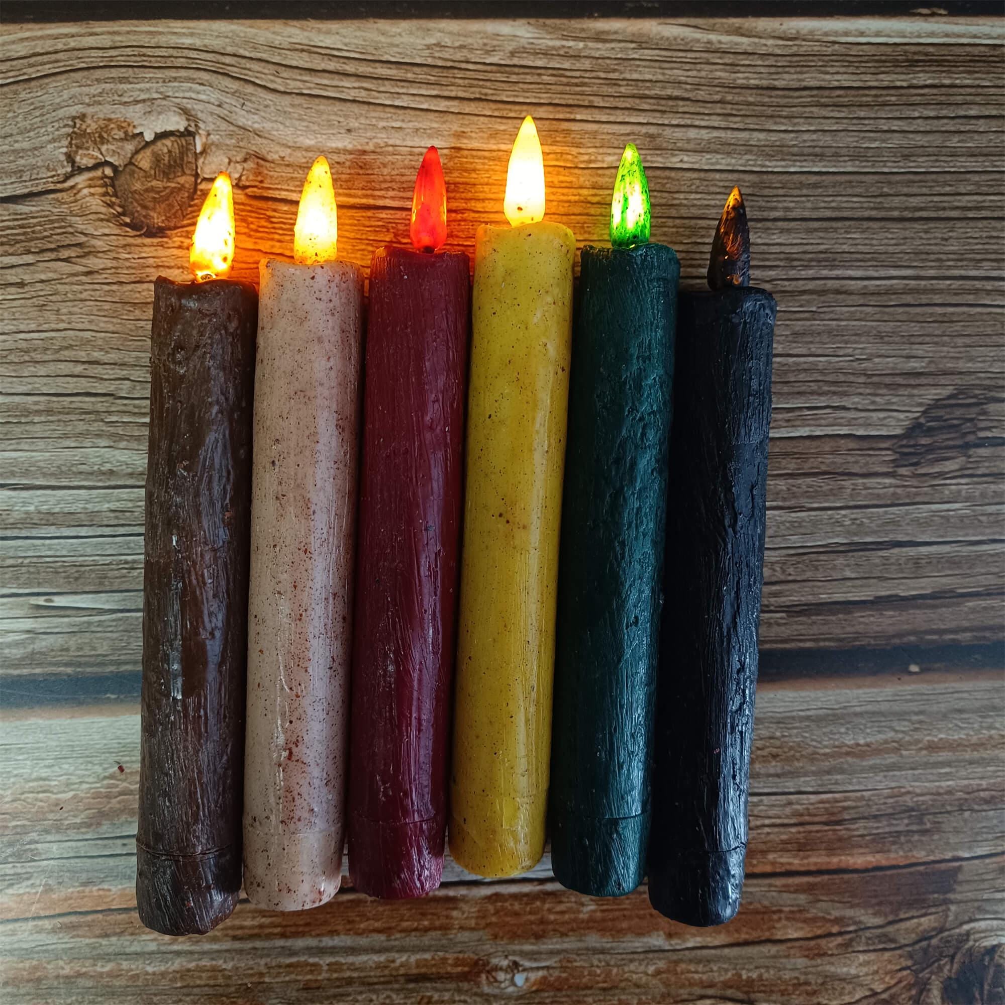 6.7 Inch Retro LED Candle, Rustic Flameless Decorative Candle, Battery Powered with Timer, Mother's Day Gift, Home Decor