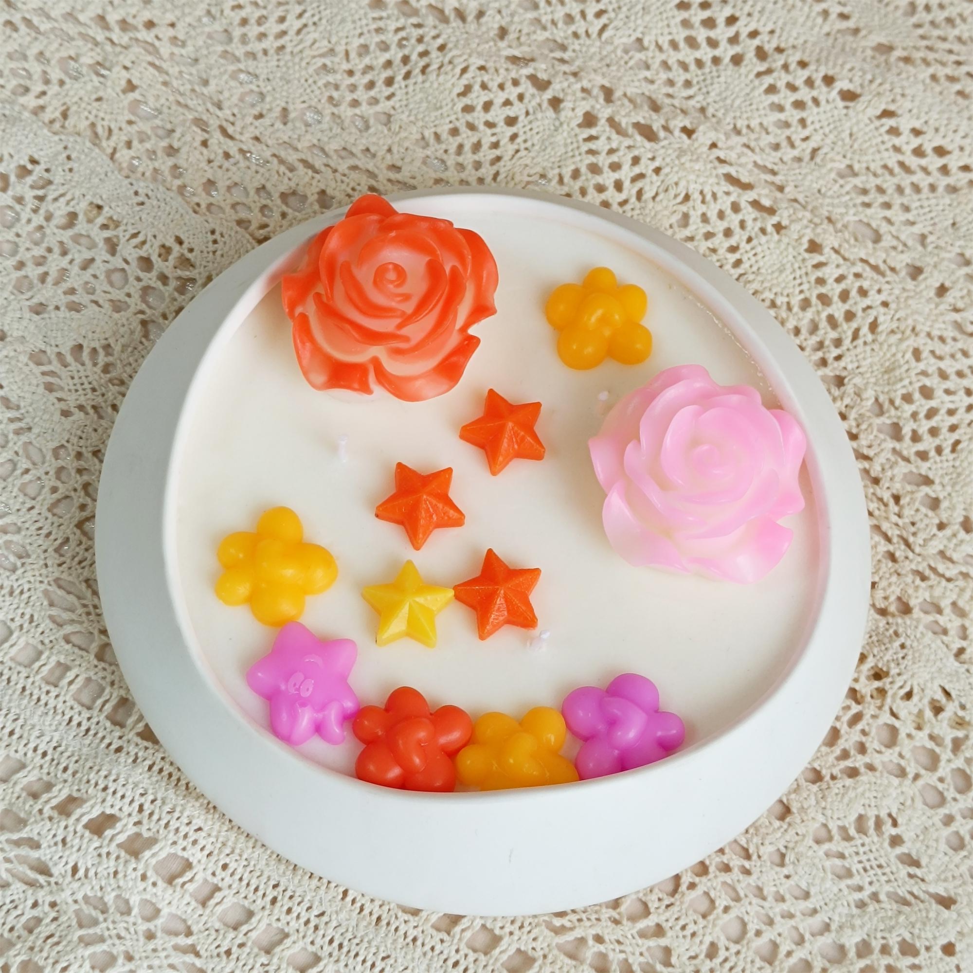 Floral Ceramics Bowl Candle: Hand-Poured Soy Wax with Dried Flowers