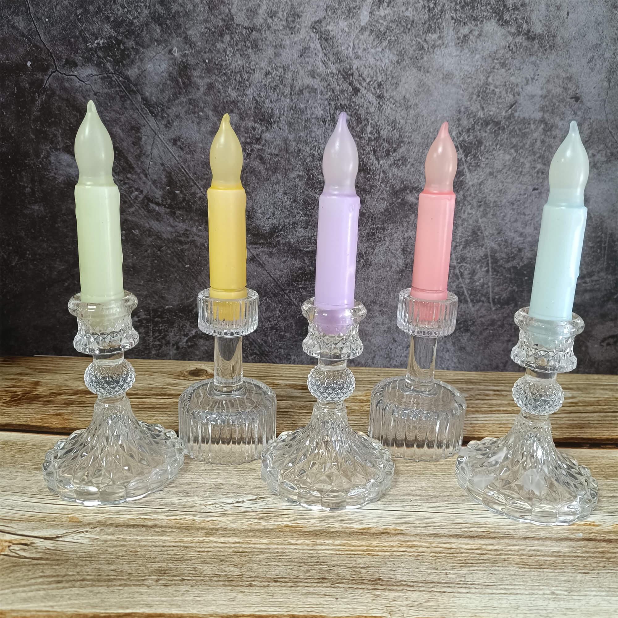 4.5 Inch Color LED Candles, Short Flameless Candles, Cute Decorative Candles, Mother's Day Gift