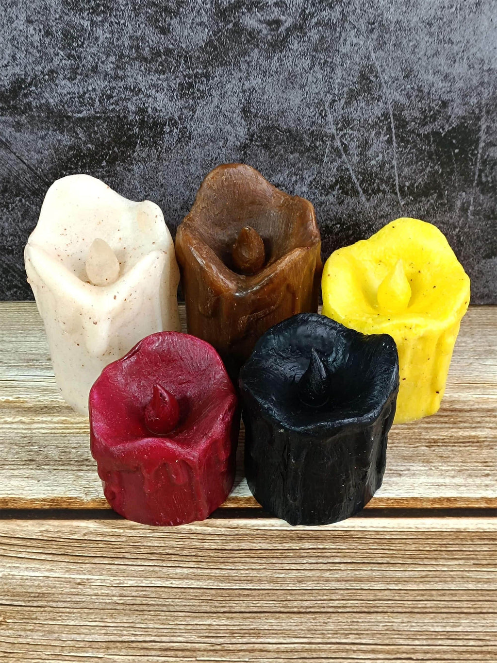 Dripping Wax LED Candles, Flameless Pillar Candles, Set of 3, Battery Operated, Flickering Real Wax Effect, Home Decor, Mother's Day Gift