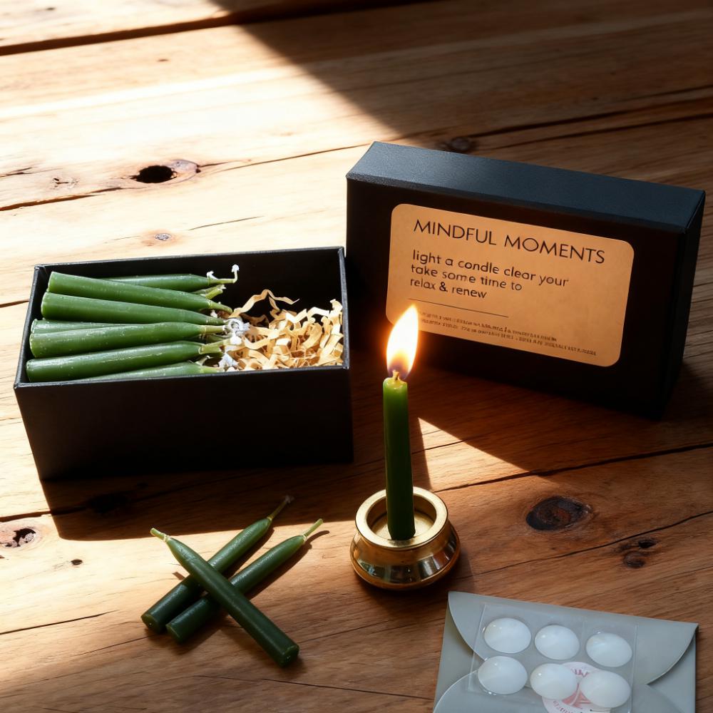 Olive Green Meditation Candles 25/30pcs, 2.5 Inch Hand-Dipped Beeswax Taper Candle Home Decor Christmas Gift for Her