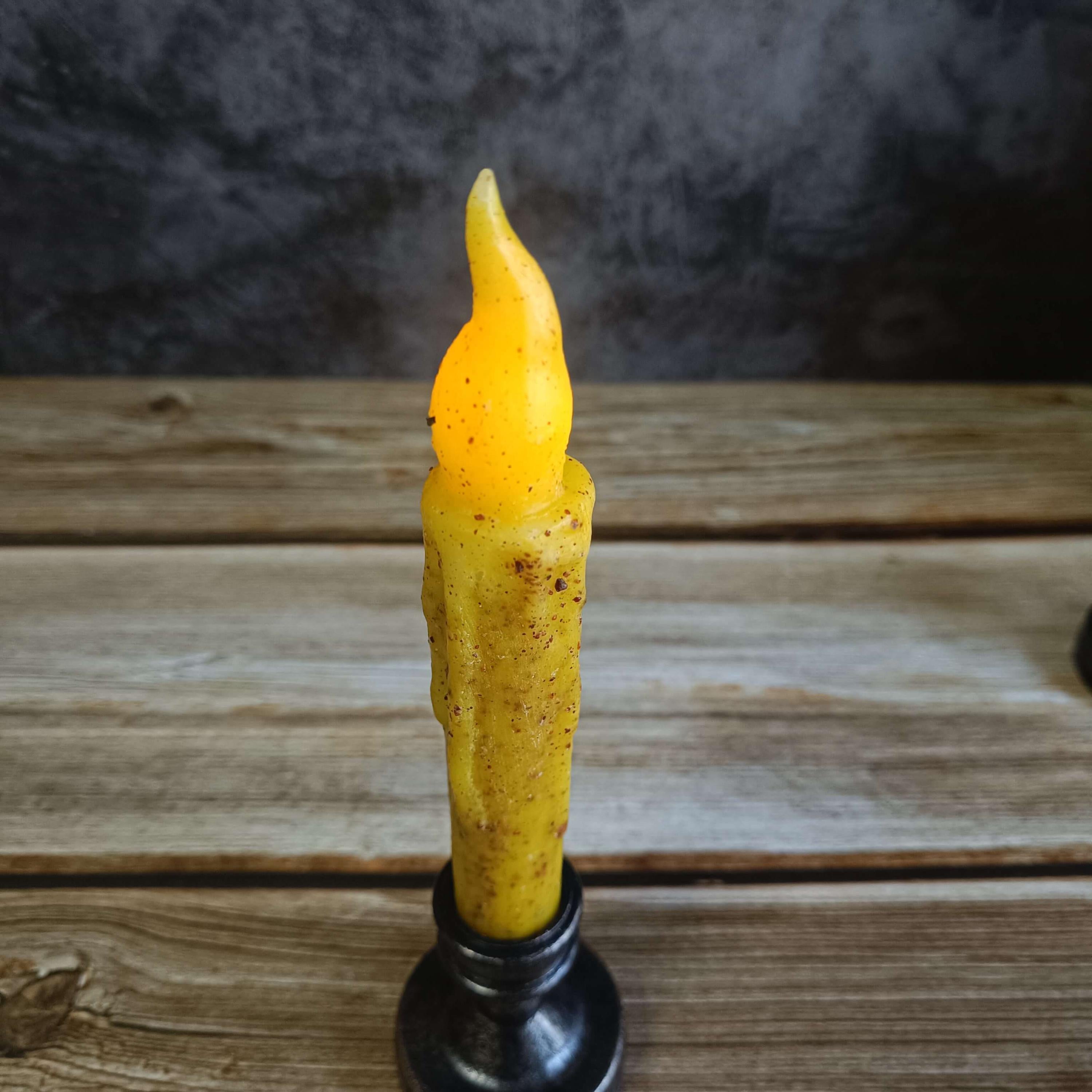 6.7 Inch Vintage LED Candle, Simulated Flame Candle, Rustic Decor Candle, Battery Powered with Timer, Mother's Day Gift