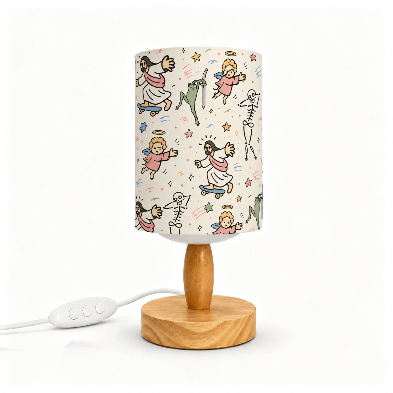 Whimsical Faith‑Inspired PLA Eco‑Friendly Dimmable Table Lamp🕊️ Button Control Bedside Lamp, Quirky Art Home Decor Gift