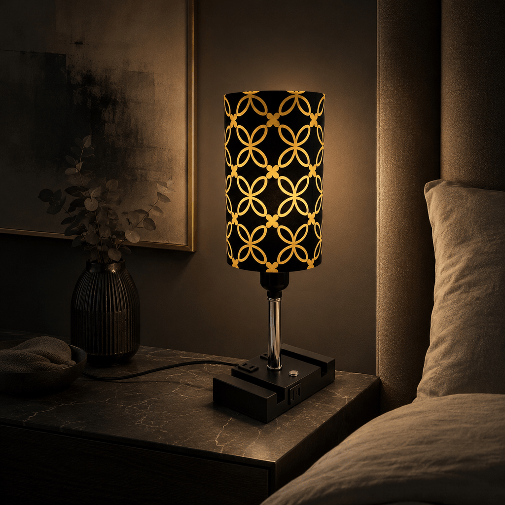 Picasso Abstract Art PLA Eco-Friendly Touch Control Table Lamp 🎨 3 Color Dimmable Multifunctional Table Lamp, Dual Phone Stand Bedside Desk Decor Gift
