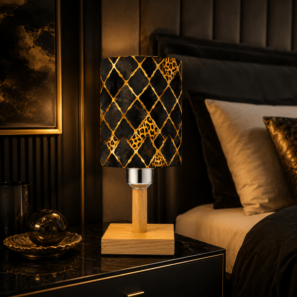 Leopard Heart PLA Eco‑Friendly Dimmable Table Lamp💛 3‑Button Control Bedside Lamp, Glam Fashion Home Decor Gift