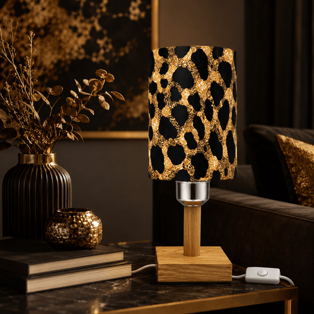 Leopard Heart PLA Eco‑Friendly Dimmable Table Lamp💛 3‑Button Control Bedside Lamp, Glam Fashion Home Decor Gift