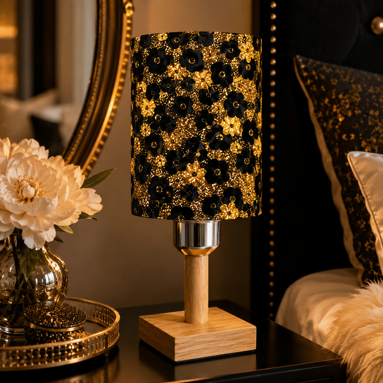 Leopard Heart PLA Eco‑Friendly Dimmable Table Lamp💛 3‑Button Control Bedside Lamp, Glam Fashion Home Decor Gift