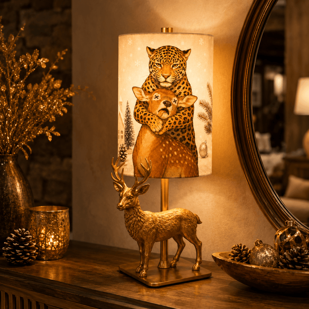 Whimsical Animal PLA Table Lamp 🦊 Touch Top Control, 3 Color Dimmable Light, Rechargeable Battery Up to 8 Hours, Wildlife Themed Bedside Lamp