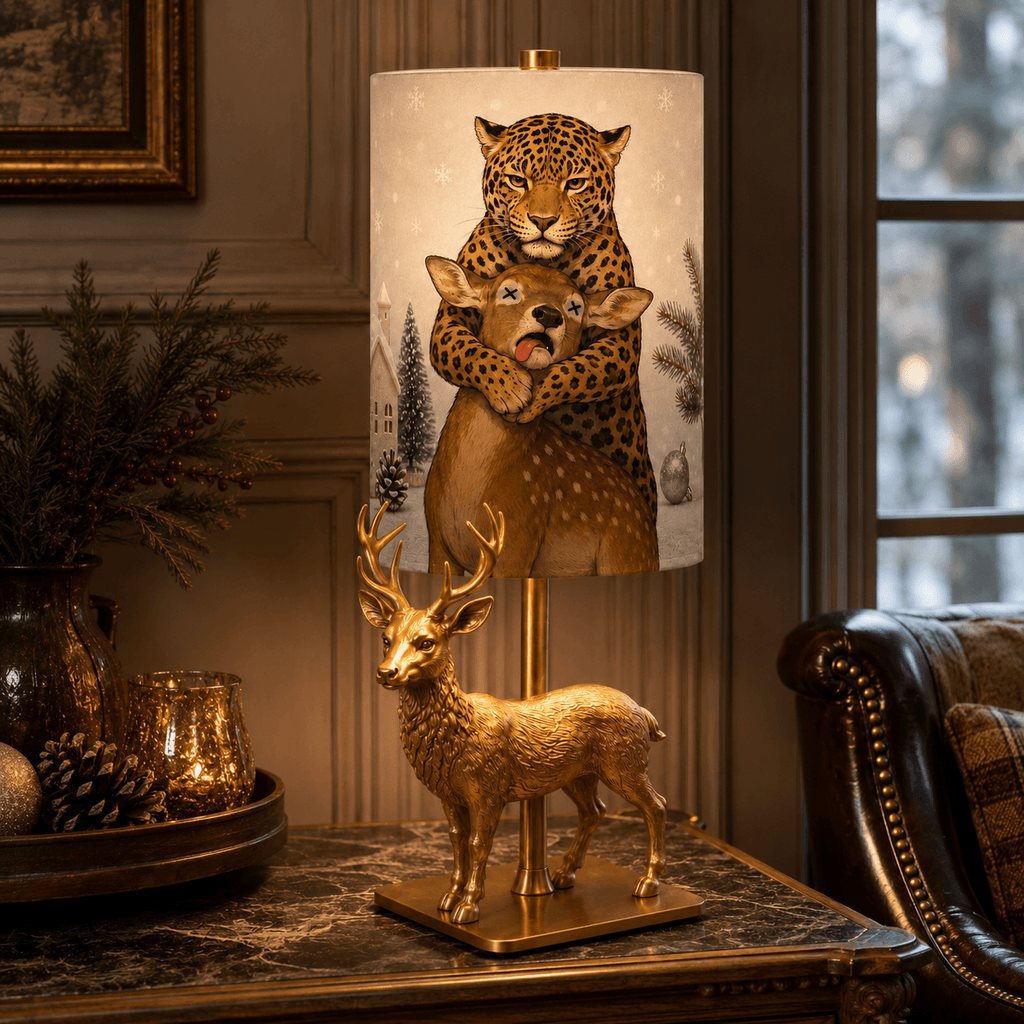 Whimsical Wolf & Husky PLA Table Lamp 🐺 Top Touch Control, 3 Color Dimmable Lights, Rechargeable Battery Up to 8 Hours, Animal Art Bedside Lamp