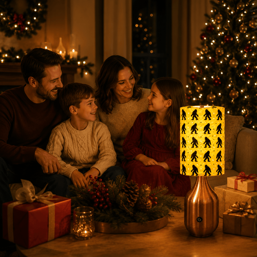 Bigfoot Migration PLA Table Lamp 🦍 Touch Control, 3‑Color Stepless Dimming, 800mAh Built‑in Battery Up to 6 Hours Runtime, Cryptid Accent Lamp