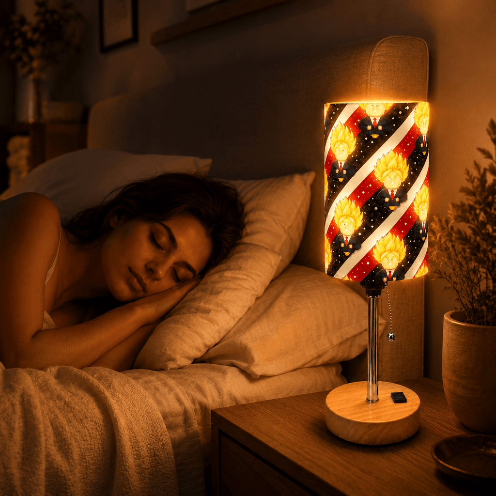 Hero Cartoon PLA Eco-Friendly Pull Chain Table Lamp ⭐ 3 Color Dimmable Multifunctional Bedside Lamp, Novelty Home Decor Gift