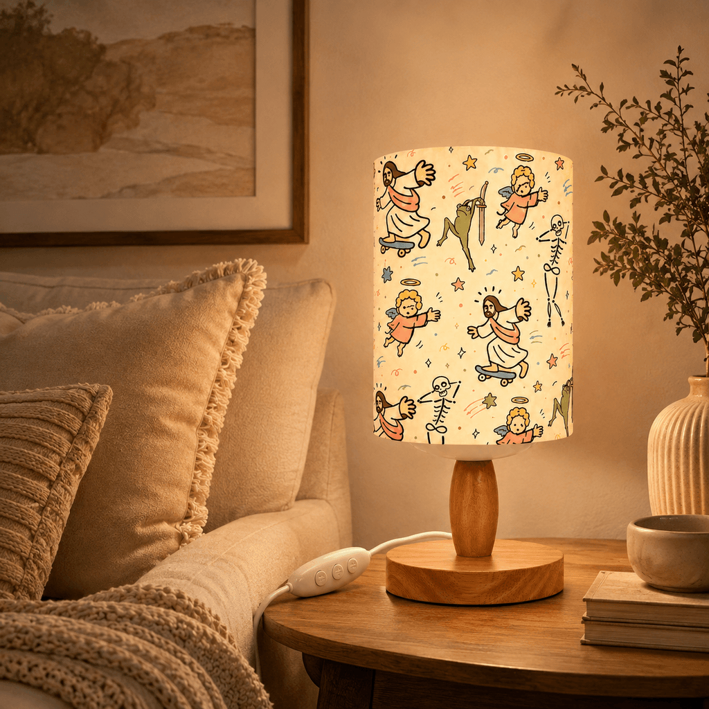 Whimsical Faith‑Inspired PLA Eco‑Friendly Dimmable Table Lamp🕊️ Button Control Bedside Lamp, Quirky Art Home Decor Gift