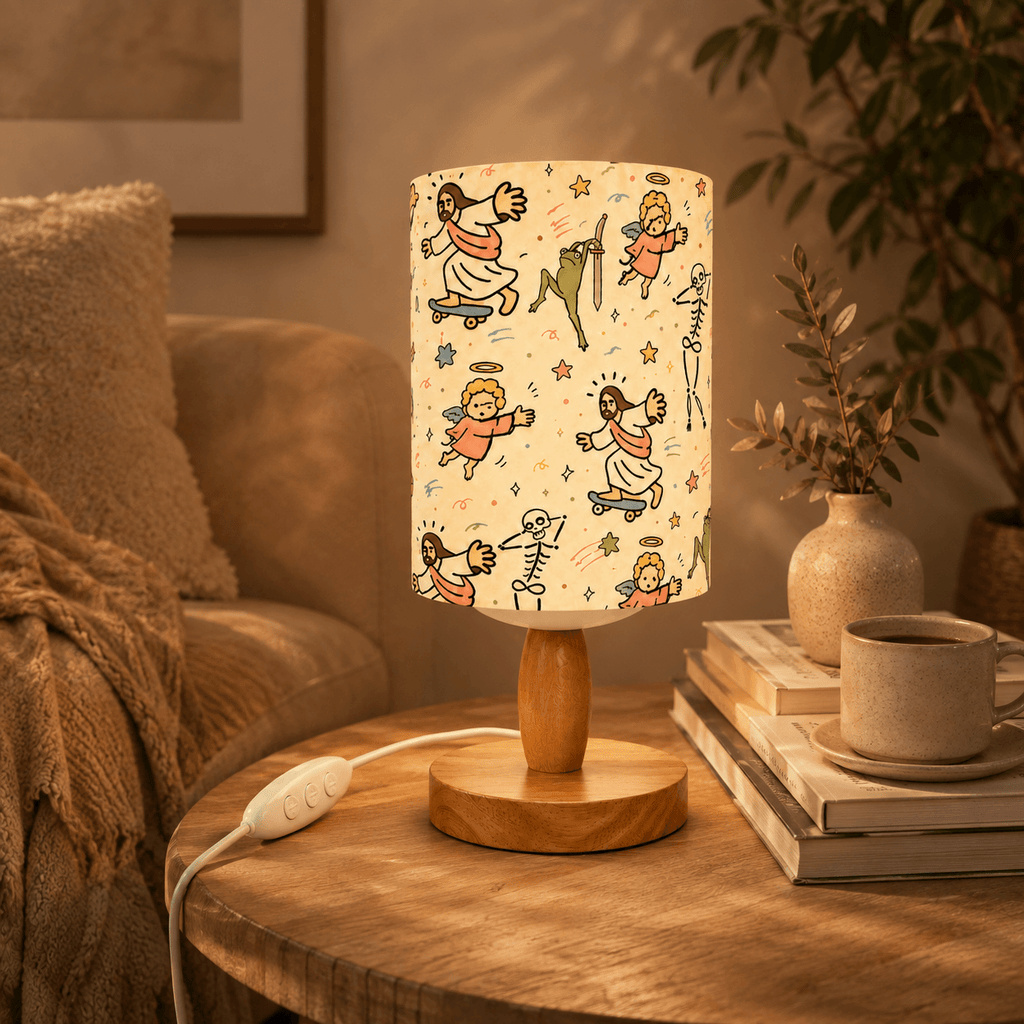 Whimsical Faith‑Inspired PLA Eco‑Friendly Dimmable Table Lamp🕊️ Button Control Bedside Lamp, Quirky Art Home Decor Gift