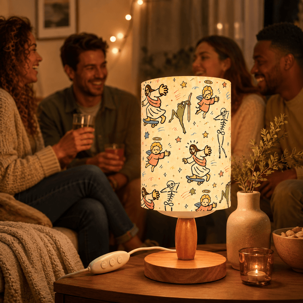 Whimsical Faith‑Inspired PLA Eco‑Friendly Dimmable Table Lamp🕊️ Button Control Bedside Lamp, Quirky Art Home Decor Gift