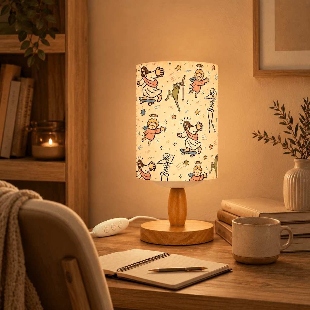 Whimsical Faith‑Inspired PLA Eco‑Friendly Dimmable Table Lamp🕊️ Button Control Bedside Lamp, Quirky Art Home Decor Gift